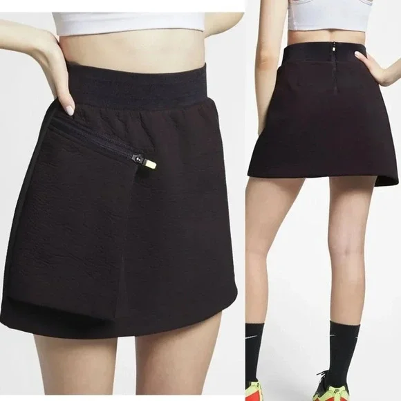 NWT NIKE SPORTSWEAR Tech Pack Oil Grey A-Line Pocket Mini Skirt - Picture 1 of 16
